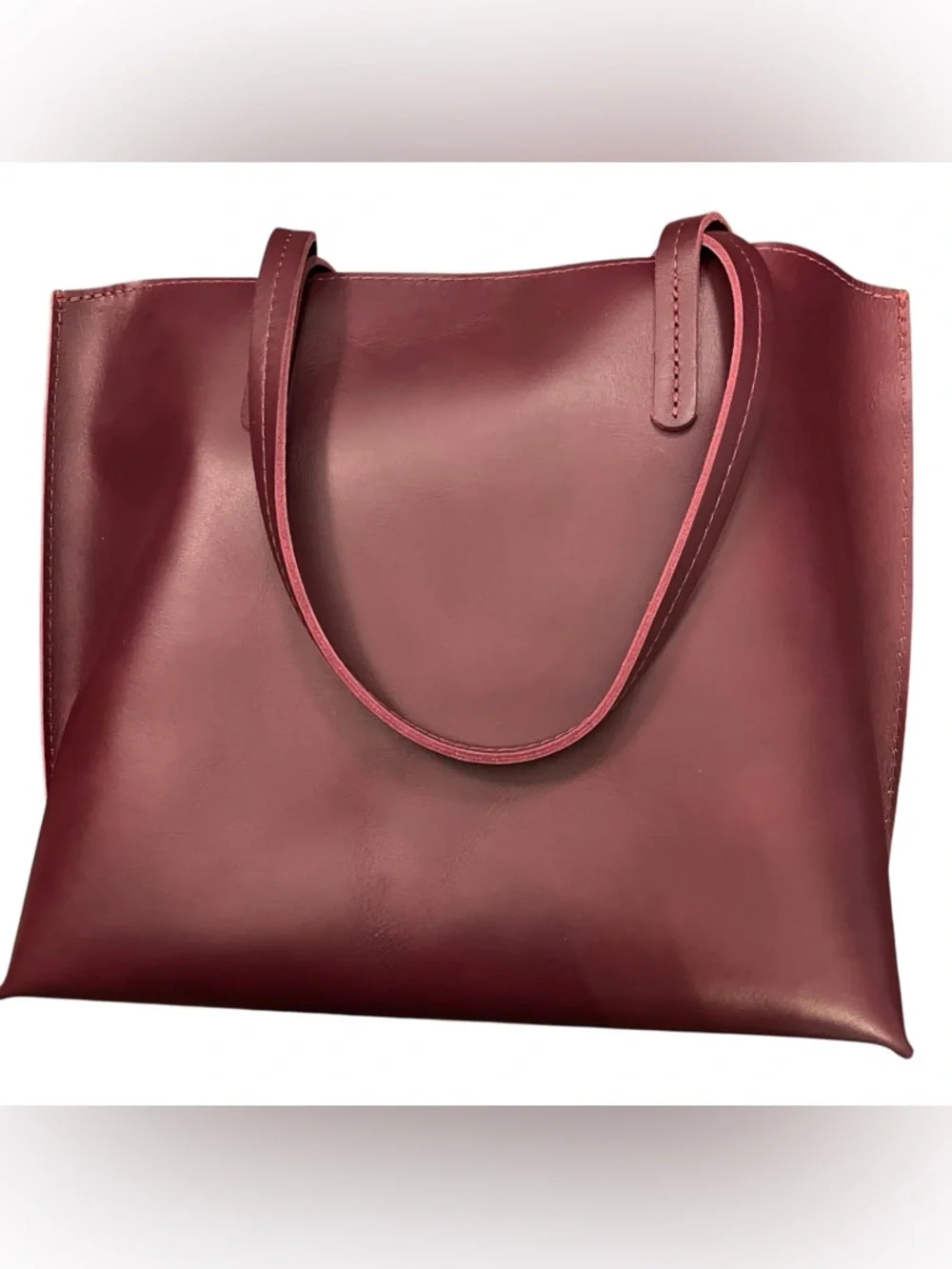 Portland Leather August Tote Bag in Lollipop - Picture 4 of 7